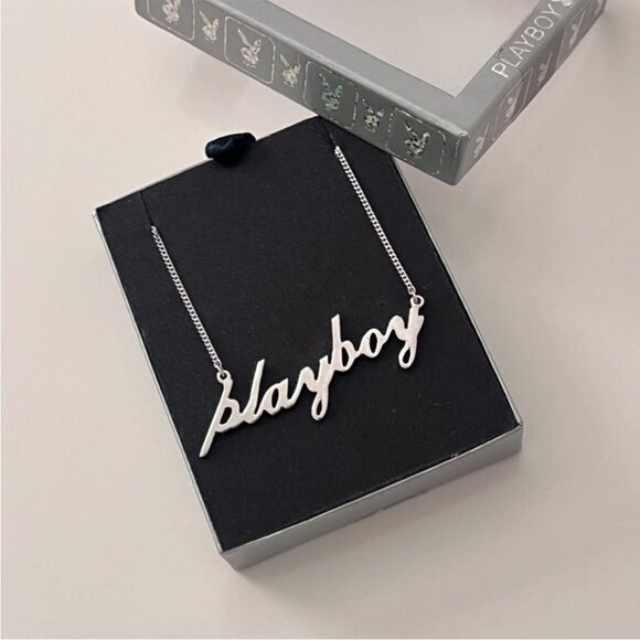 Playboy Y2K Silver Original Necklace With Box - Picture 2 of 6